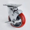 Heavy duty curved polyurethane catser with cover