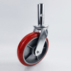 Heavy duty curved polyurethane catser with cover