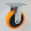 Heavy duty plastic core orange flower caster wheel (PVC)