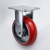 Heavy duty curved polyurethane catser with cover