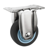Medium 304 single shaft grey TPR caster wheel