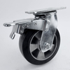 Heavy duty aluminum core rubber catster wheel