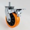 Heavy duty plastic core orange flower caster wheel (PVC)