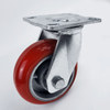 Heavy duty curved polyurethane catser with cover